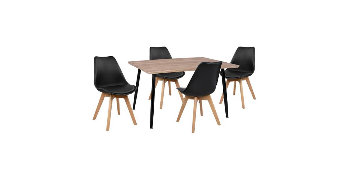 ΣΕΤ ΤΡΑΠΕΖΑΡΙΑΣ 5ΤΜΧ HM10350.01 ΤΡΑΠΕΖΙ 120x70x76,5 cm & ΚΑΡΕΚΛΕΣ VEGAS