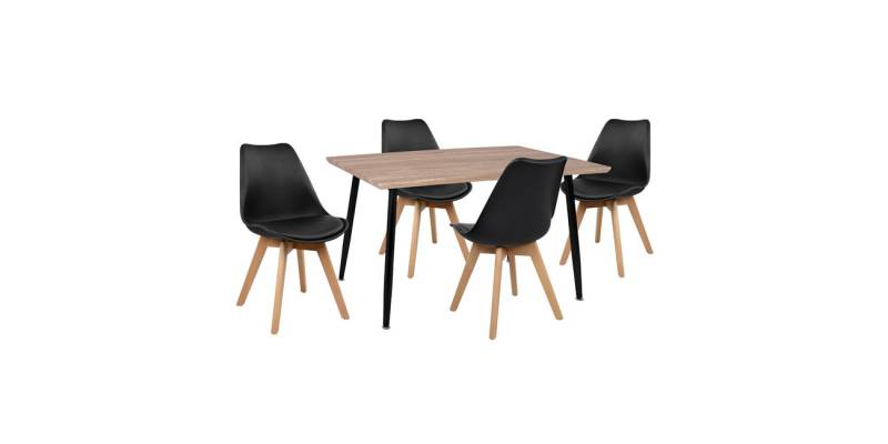 ΣΕΤ ΤΡΑΠΕΖΑΡΙΑΣ 5ΤΜΧ HM10350.01 ΤΡΑΠΕΖΙ 120x70x76,5 cm & ΚΑΡΕΚΛΕΣ VEGAS