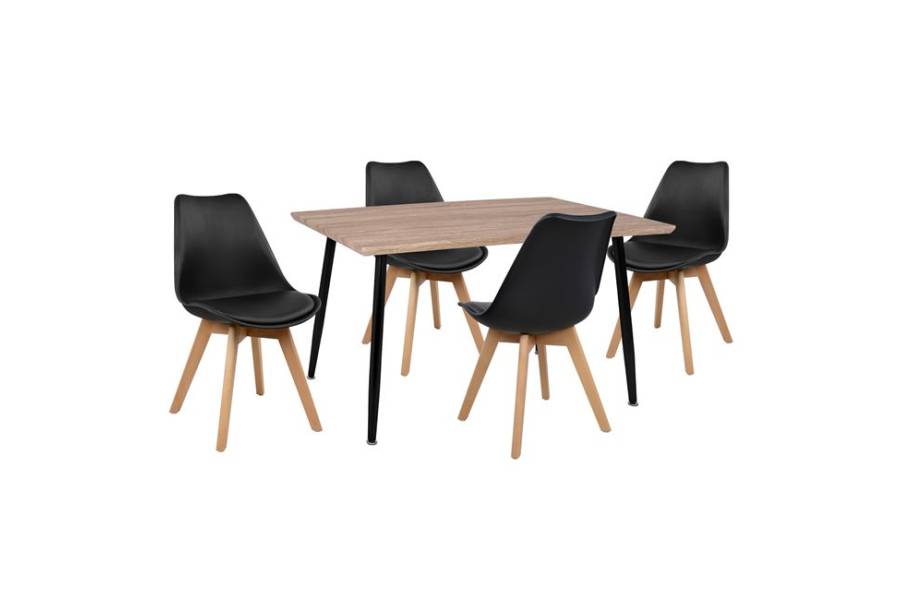 ΣΕΤ ΤΡΑΠΕΖΑΡΙΑΣ 5ΤΜΧ HM10350.01 ΤΡΑΠΕΖΙ 120x70x76,5 cm & ΚΑΡΕΚΛΕΣ VEGAS