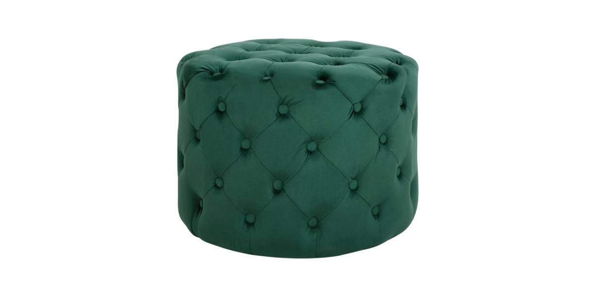 ΣΚΑΜΠΟ KASSIE ΚΥΠΑΡΙΣΣΙ ΒΕΛΟΥΔΟ ΤΥΠΟΥ CHESTERFIELD HM8406.03 Φ60x43Υ εκ.