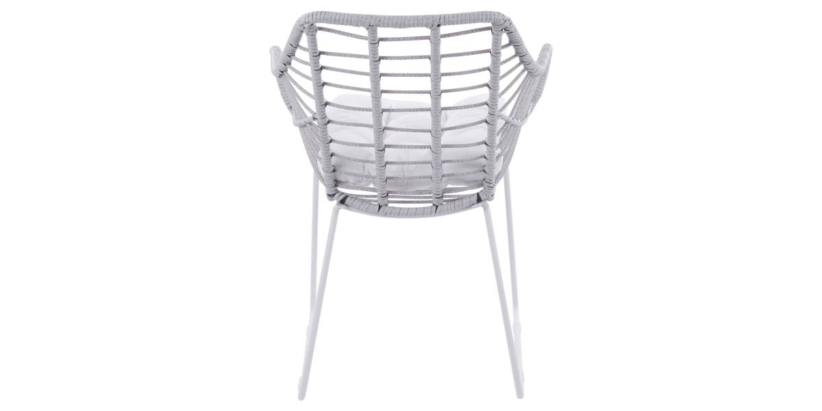 ΠΟΛΥΘΡΟΝΑ ΜΕΤΑΛΛΙΚΗ RADLEY ΑΣΠΡΟ ΜΑΤ & ΓΚΡΙ WICKER HM5300.02