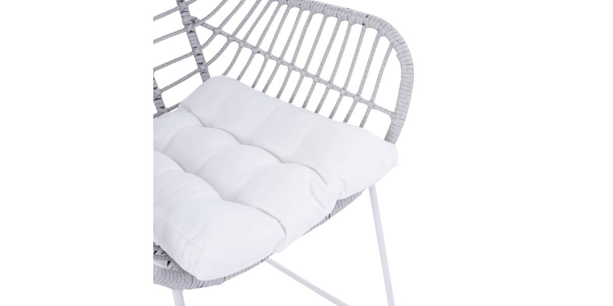 ΠΟΛΥΘΡΟΝΑ ΜΕΤΑΛΛΙΚΗ RADLEY ΑΣΠΡΟ ΜΑΤ & ΓΚΡΙ WICKER HM5300.02