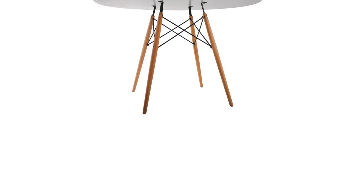 ΤΡΑΠΕΖΙ MINIMAL ΣΤΡΟΓΓΥΛΟ HM8454.01 MDF ΣΕ ΛΕΥΚΟ-ΠΟΔΙΑ ΟΞΙΑΣ ΣΕ ΦΥΣΙΚΟ Φ120Χ75Υεκ.