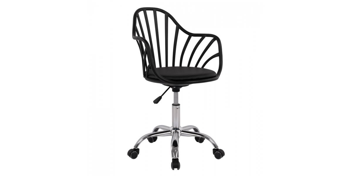 ΚΑΡΕΚΛΑ ΓΡΑΦΕΙΟΥ BECKY HM8457.02 ΣΕ ΜΑΥΡΟ ΧΡΩΜΑ