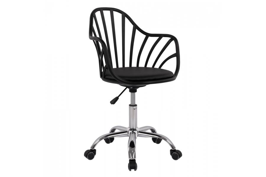 ΚΑΡΕΚΛΑ ΓΡΑΦΕΙΟΥ BECKY HM8457.02 ΣΕ ΜΑΥΡΟ ΧΡΩΜΑ