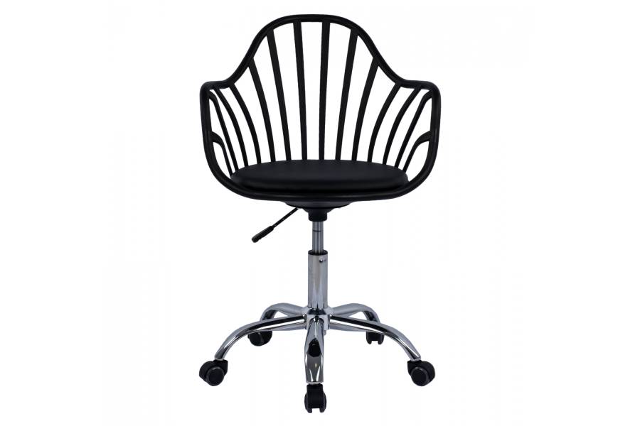ΚΑΡΕΚΛΑ ΓΡΑΦΕΙΟΥ BECKY HM8457.02 ΣΕ ΜΑΥΡΟ ΧΡΩΜΑ