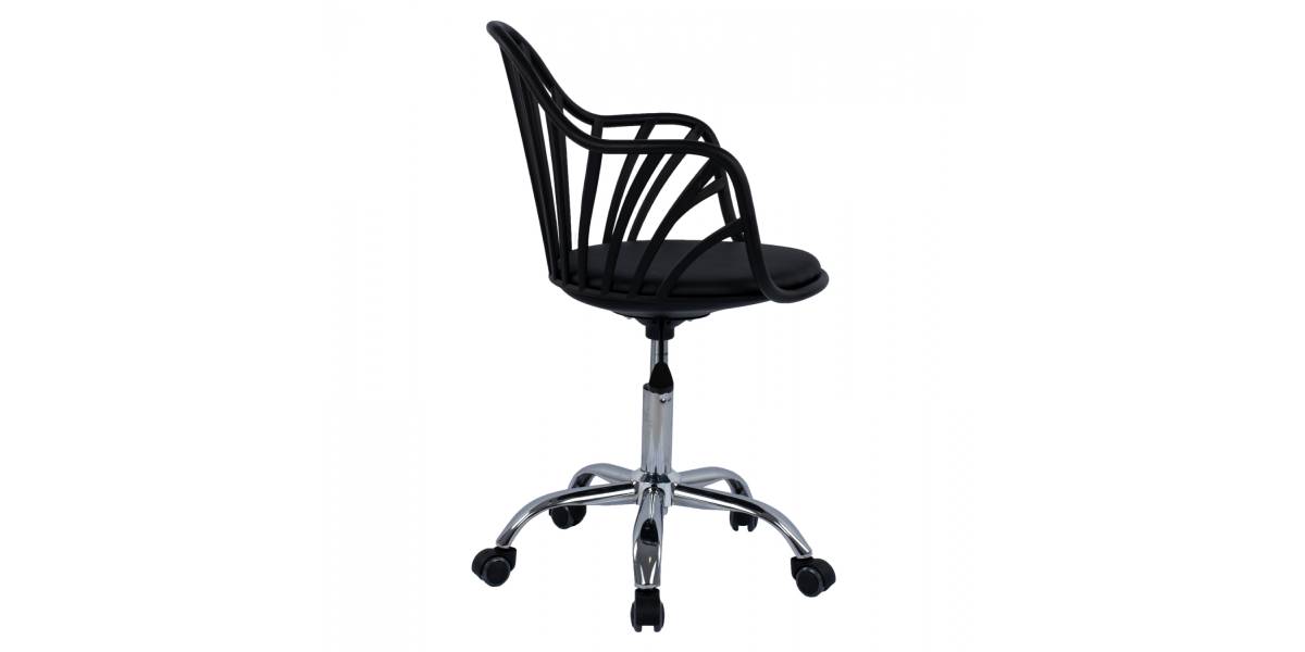 ΚΑΡΕΚΛΑ ΓΡΑΦΕΙΟΥ BECKY HM8457.02 ΣΕ ΜΑΥΡΟ ΧΡΩΜΑ