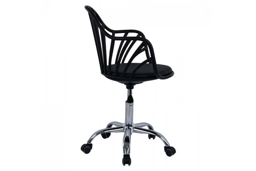 ΚΑΡΕΚΛΑ ΓΡΑΦΕΙΟΥ BECKY HM8457.02 ΣΕ ΜΑΥΡΟ ΧΡΩΜΑ