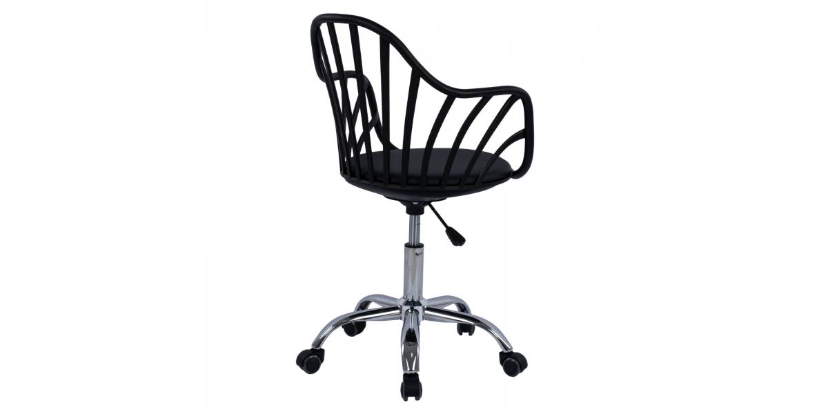 ΚΑΡΕΚΛΑ ΓΡΑΦΕΙΟΥ BECKY HM8457.02 ΣΕ ΜΑΥΡΟ ΧΡΩΜΑ