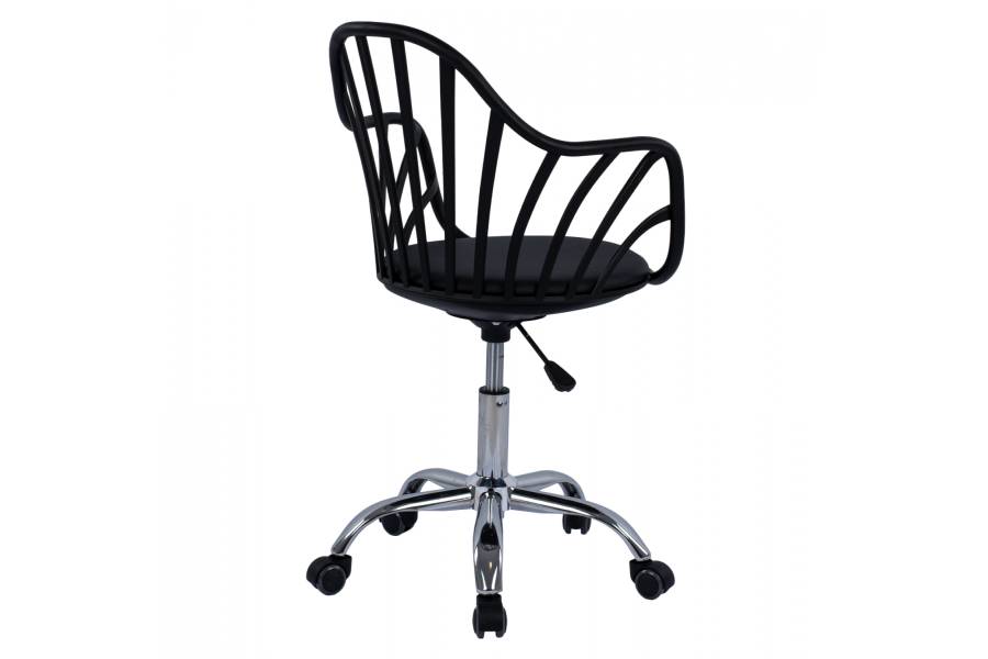 ΚΑΡΕΚΛΑ ΓΡΑΦΕΙΟΥ BECKY HM8457.02 ΣΕ ΜΑΥΡΟ ΧΡΩΜΑ