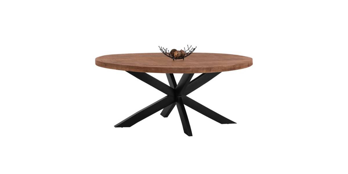 ΤΡΑΠΕΖΙ OVAL 6εκ.ΠΑΧΟΣ ΑΠΟ ΜΑΣΙΦ ΞΥΛΟ MANGO 210Χ100Χ78Υεκ. HM8483