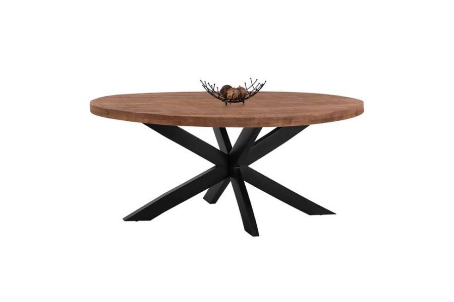 ΤΡΑΠΕΖΙ OVAL 6εκ.ΠΑΧΟΣ ΑΠΟ ΜΑΣΙΦ ΞΥΛΟ MANGO 210Χ100Χ78Υεκ. HM8483
