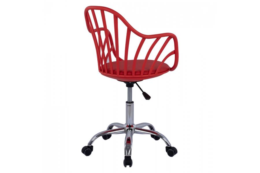 ΚΑΡΕΚΛΑ ΓΡΑΦΕΙΟΥ BECKY HM8457.04 ΣΕ ΚΟΚΚΙΝΟ ΧΡΩΜΑ 57Χ57Χ96 ΕΚ