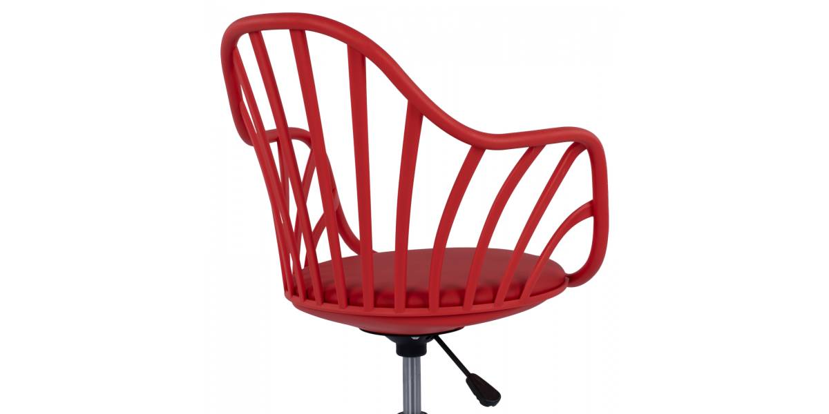ΚΑΡΕΚΛΑ ΓΡΑΦΕΙΟΥ BECKY HM8457.04 ΣΕ ΚΟΚΚΙΝΟ ΧΡΩΜΑ 57Χ57Χ96 ΕΚ