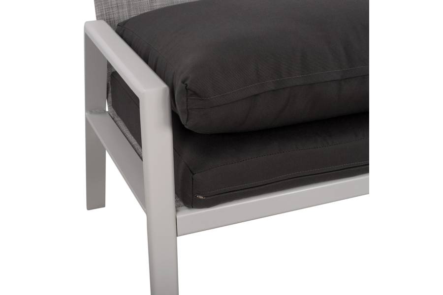 ΚΑΝΑΠΕΣ ΔΙΘΕΣΙΟΣ ΑΛΟΥΜΙΝΙΟΥ TABBY HM5561.01 ΛΕΥΚΟΣ ΜΕ ΜΑΞΙΛΑΡΙΑ