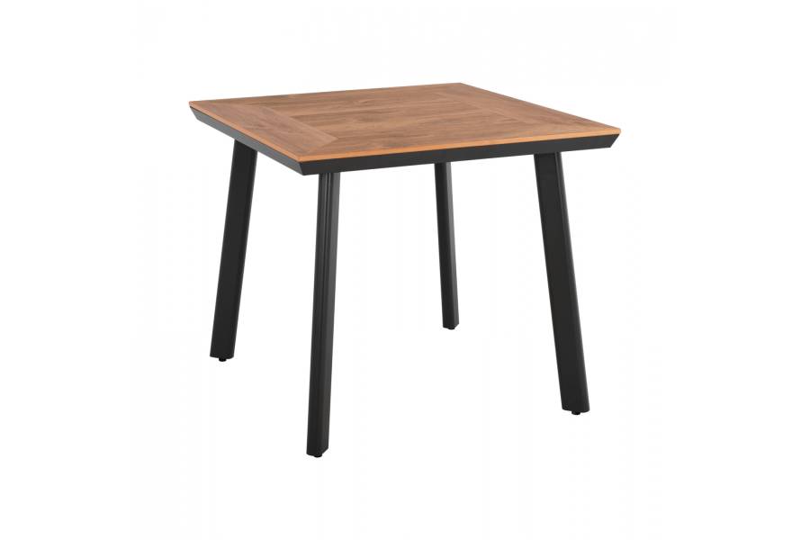 ΤΡΑΠΕΖΙ ΑΛΟΥΜΙΝΙΟΥ TABER ΑΝΘΡΑΚΙ ΜΕ ΕΠΙΦΑΝΕΙΑ POLYWOOD HM5563.02 80x80x73Υεκ.
