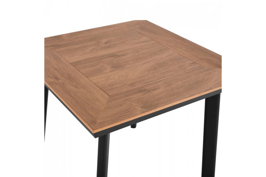 ΤΡΑΠΕΖΙ ΑΛΟΥΜΙΝΙΟΥ TABER ΑΝΘΡΑΚΙ ΜΕ ΕΠΙΦΑΝΕΙΑ POLYWOOD HM5563.02 80x80x73Υεκ.