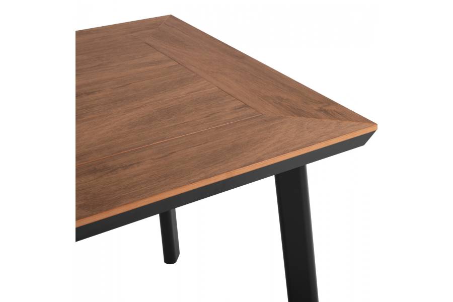 ΤΡΑΠΕΖΙ ΑΛΟΥΜΙΝΙΟΥ TABER ΑΝΘΡΑΚΙ ΜΕ ΕΠΙΦΑΝΕΙΑ POLYWOOD HM5563.02 80x80x73Υεκ.