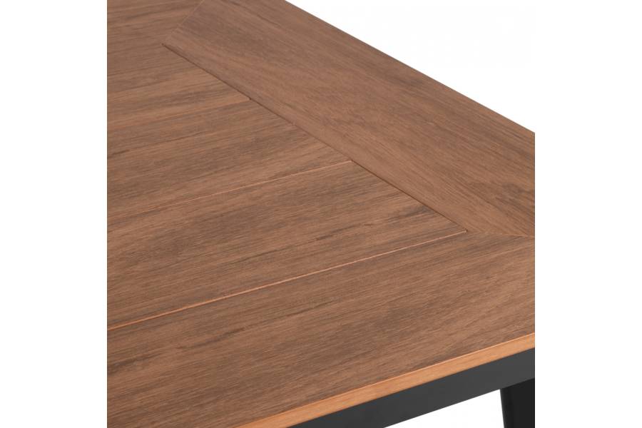 ΤΡΑΠΕΖΙ ΑΛΟΥΜΙΝΙΟΥ TABER ΑΝΘΡΑΚΙ ΜΕ ΕΠΙΦΑΝΕΙΑ POLYWOOD HM5563.02 80x80x73Υεκ.