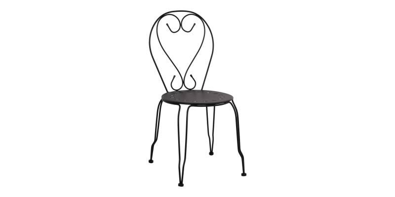 ΚΑΡΕΚΛΑ ΜΕΤΑΛΛΙΚΗ AMORE ΜΑΥΡΗ 42x48x90 εκ. HM5007.11