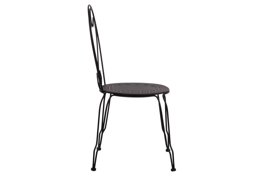 ΚΑΡΕΚΛΑ ΜΕΤΑΛΛΙΚΗ AMORE ΜΑΥΡΗ 42x48x90 εκ. HM5007.11