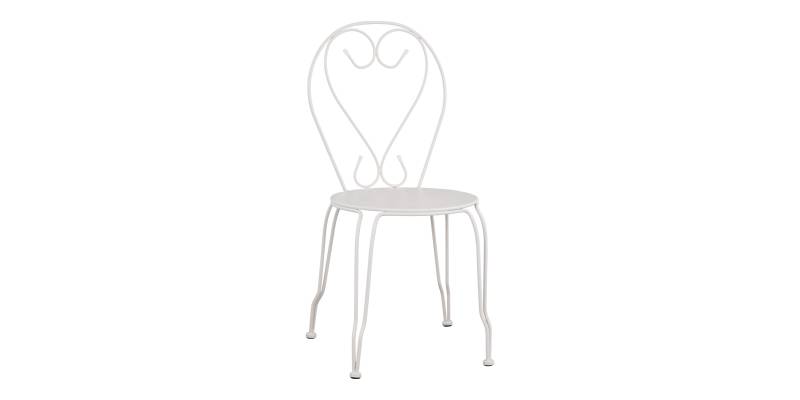 ΚΑΡΕΚΛΑ ΜΕΤΑΛΛΙΚΗ AMORE ΛΕΥΚΗ 42x48x90 εκ. HM5007.12