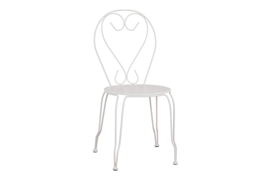 ΚΑΡΕΚΛΑ ΜΕΤΑΛΛΙΚΗ AMORE ΛΕΥΚΗ 42x48x90 εκ. HM5007.12