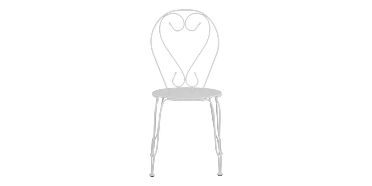 ΚΑΡΕΚΛΑ ΜΕΤΑΛΛΙΚΗ AMORE ΛΕΥΚΗ 42x48x90 εκ. HM5007.12