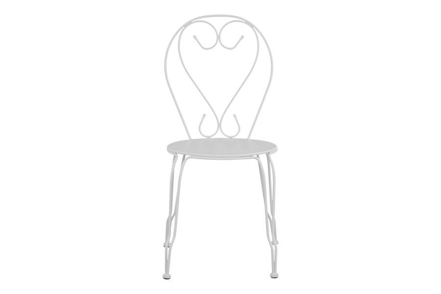 ΚΑΡΕΚΛΑ ΜΕΤΑΛΛΙΚΗ AMORE ΛΕΥΚΗ 42x48x90 εκ. HM5007.12