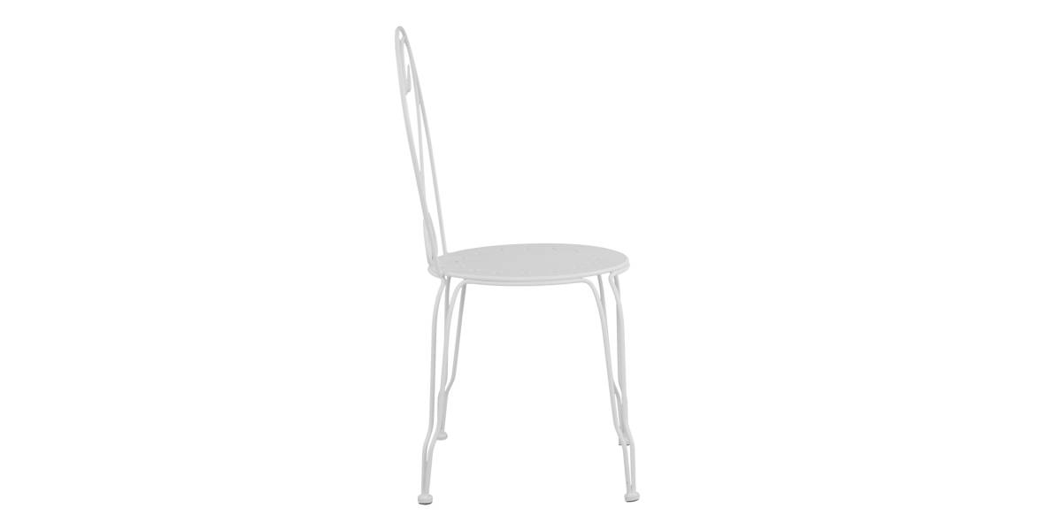 ΚΑΡΕΚΛΑ ΜΕΤΑΛΛΙΚΗ AMORE ΛΕΥΚΗ 42x48x90 εκ. HM5007.12