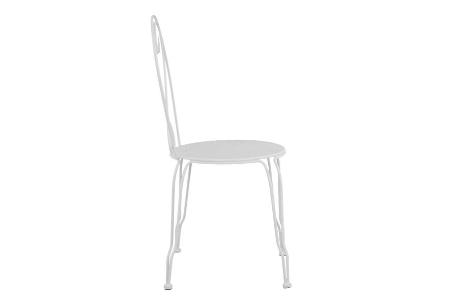 ΚΑΡΕΚΛΑ ΜΕΤΑΛΛΙΚΗ AMORE ΛΕΥΚΗ 42x48x90 εκ. HM5007.12