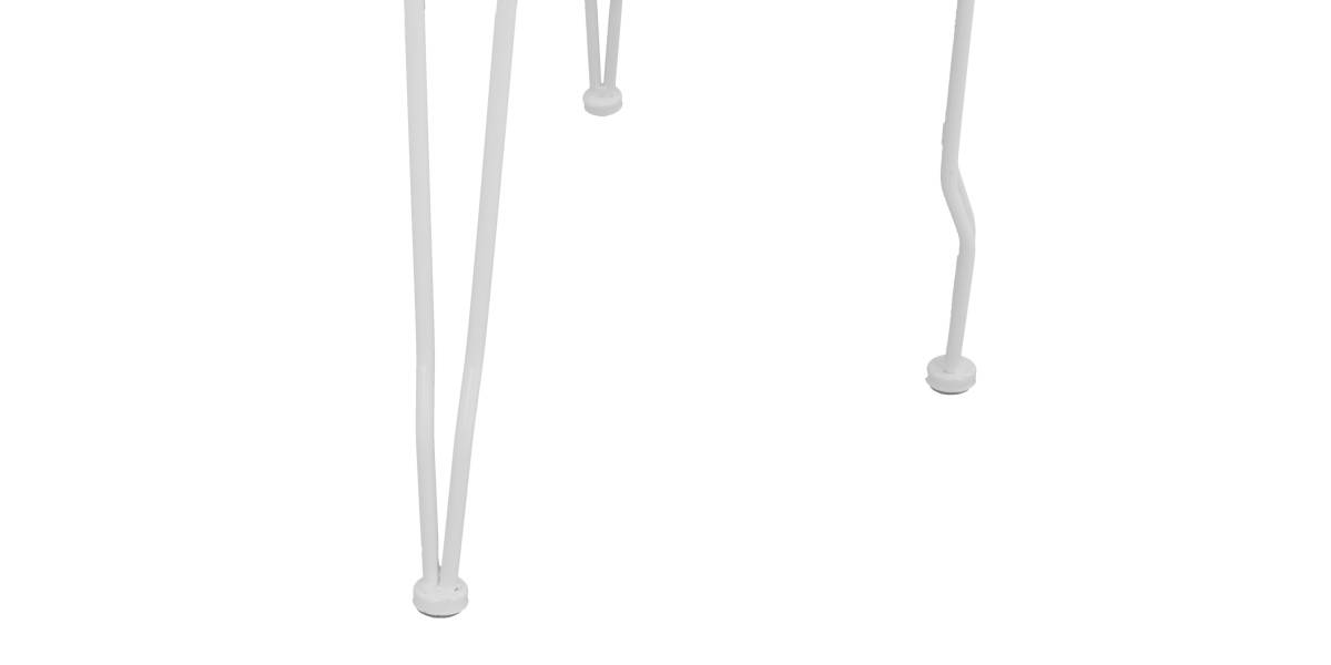 ΚΑΡΕΚΛΑ ΜΕΤΑΛΛΙΚΗ AMORE ΛΕΥΚΗ 42x48x90 εκ. HM5007.12