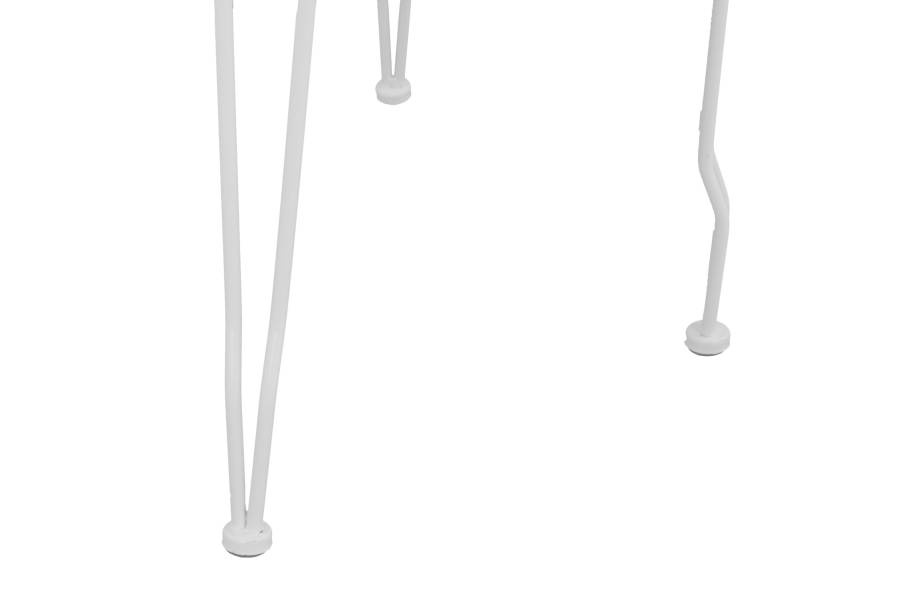 ΚΑΡΕΚΛΑ ΜΕΤΑΛΛΙΚΗ AMORE ΛΕΥΚΗ 42x48x90 εκ. HM5007.12