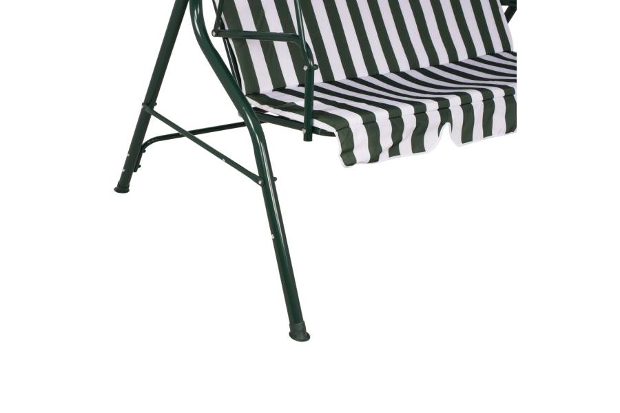 ΚΟΥΝΙΑ 3ΘΕΣΙΑ WAIOLA HM5542 ΠΡΑΣΙΝΟ ΛΕΥΚΟ ΡΙΓΕ NAPOLI 167x110x175 cm