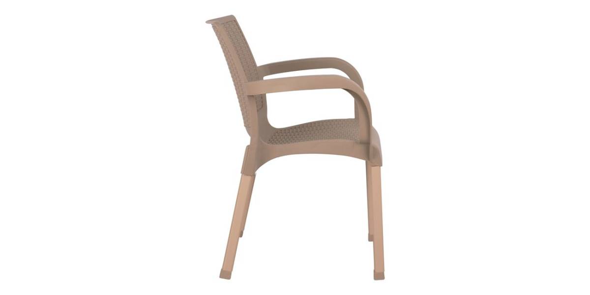 ΠΟΛΥΘΡΟΝΑ ΠΟΛΥΠΡΟΠΥΛΕΝΙΟΥ RATTAN ΠΟΔΙ ALU HM5591.02 ΚΑΠΟΥΤΣΙΝΟ 60x60x82 cm