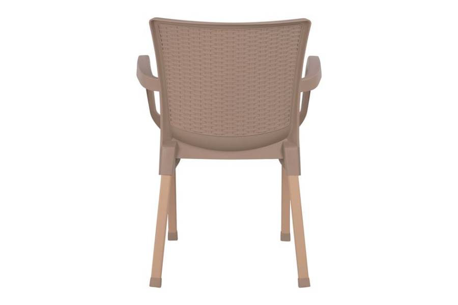 ΠΟΛΥΘΡΟΝΑ ΠΟΛΥΠΡΟΠΥΛΕΝΙΟΥ RATTAN ΠΟΔΙ ALU HM5591.02 ΚΑΠΟΥΤΣΙΝΟ 60x60x82 cm