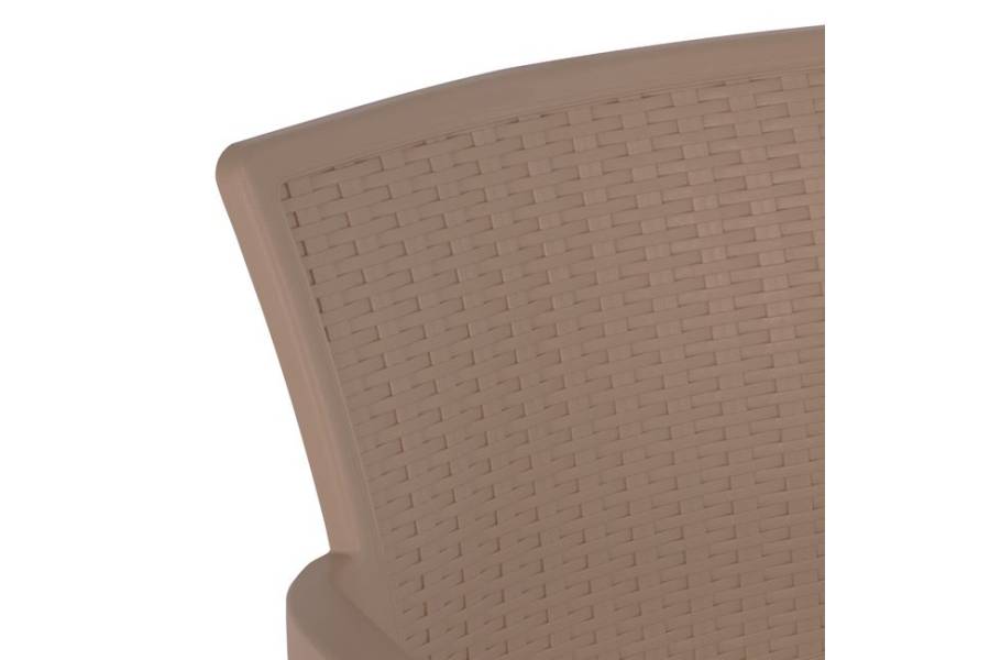 ΠΟΛΥΘΡΟΝΑ ΠΟΛΥΠΡΟΠΥΛΕΝΙΟΥ RATTAN ΠΟΔΙ ALU HM5591.02 ΚΑΠΟΥΤΣΙΝΟ 60x60x82 cm