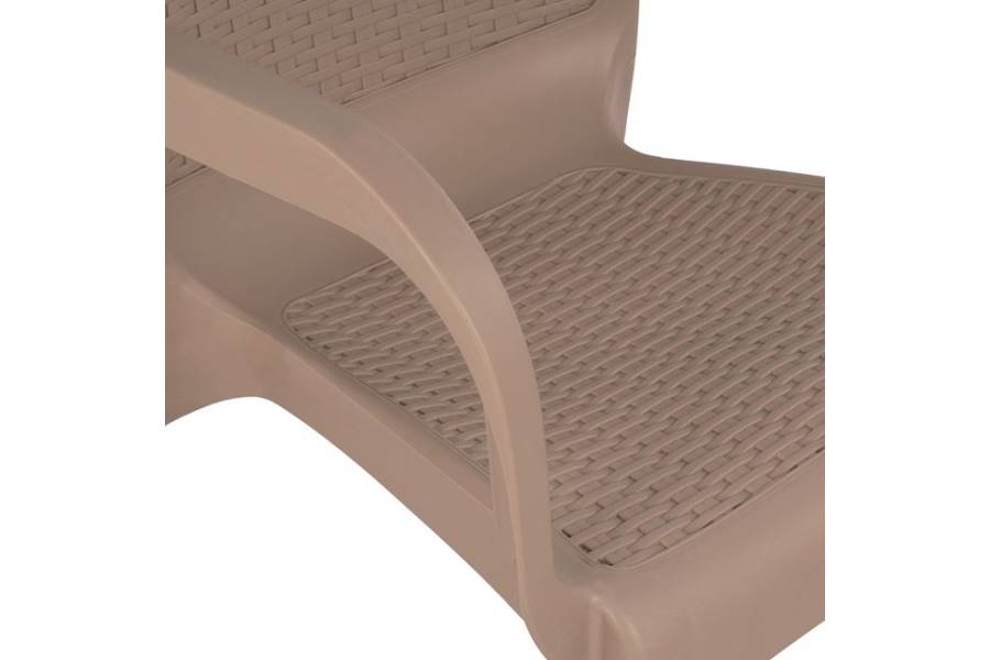 ΠΟΛΥΘΡΟΝΑ ΠΟΛΥΠΡΟΠΥΛΕΝΙΟΥ RATTAN ΠΟΔΙ ALU HM5591.02 ΚΑΠΟΥΤΣΙΝΟ 60x60x82 cm