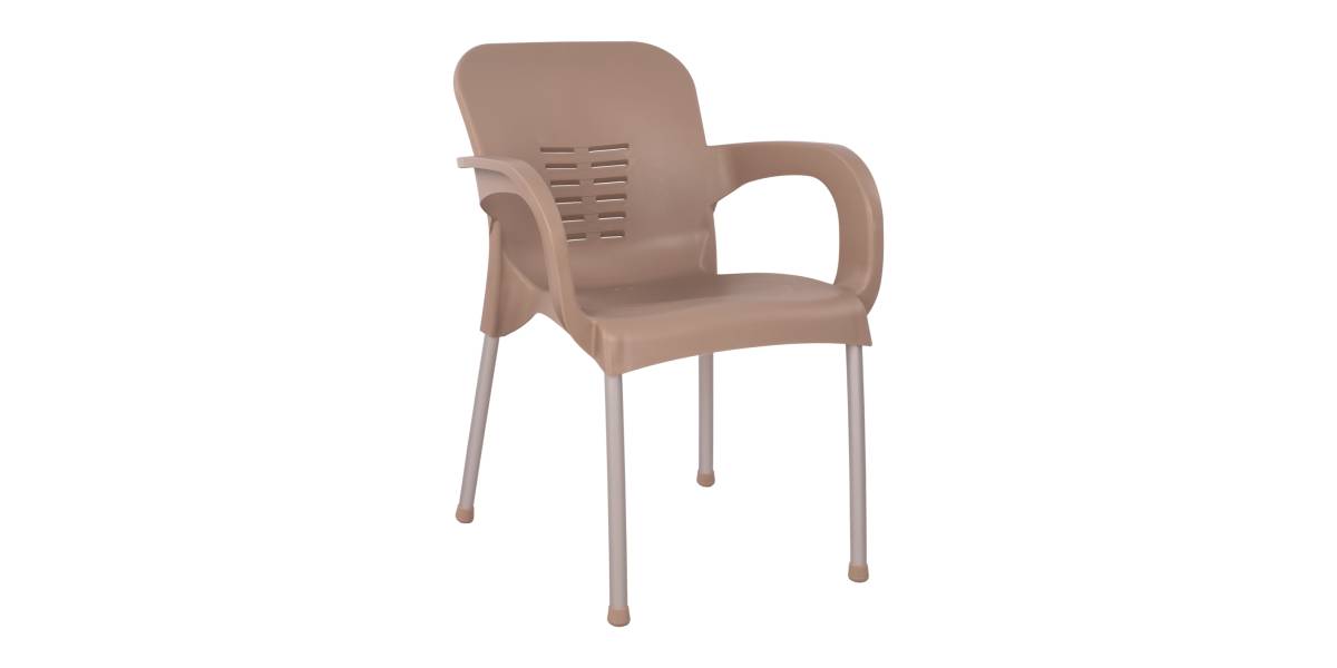 ΠΟΛΥΘΡΟΝΑ ΠΟΛΥΠΡΟΠΥΛΕΝΙΟΥ KAREK HM5592.02 ΧΡΩΜΑ ΚΑΠΟΥΤΣΙΝΟ ΜΕ ΠΟΔΙ ΑΛΟΥΜΙΝΙΟΥ 59x58x81Y