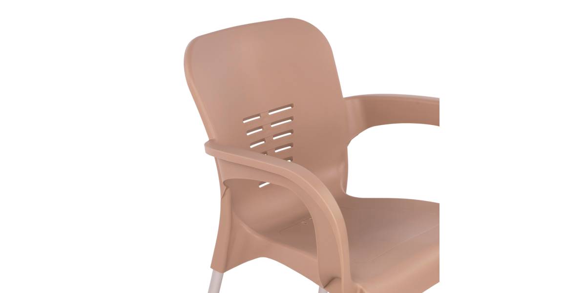 ΠΟΛΥΘΡΟΝΑ ΠΟΛΥΠΡΟΠΥΛΕΝΙΟΥ KAREK HM5592.02 ΧΡΩΜΑ ΚΑΠΟΥΤΣΙΝΟ ΜΕ ΠΟΔΙ ΑΛΟΥΜΙΝΙΟΥ 59x58x81Y