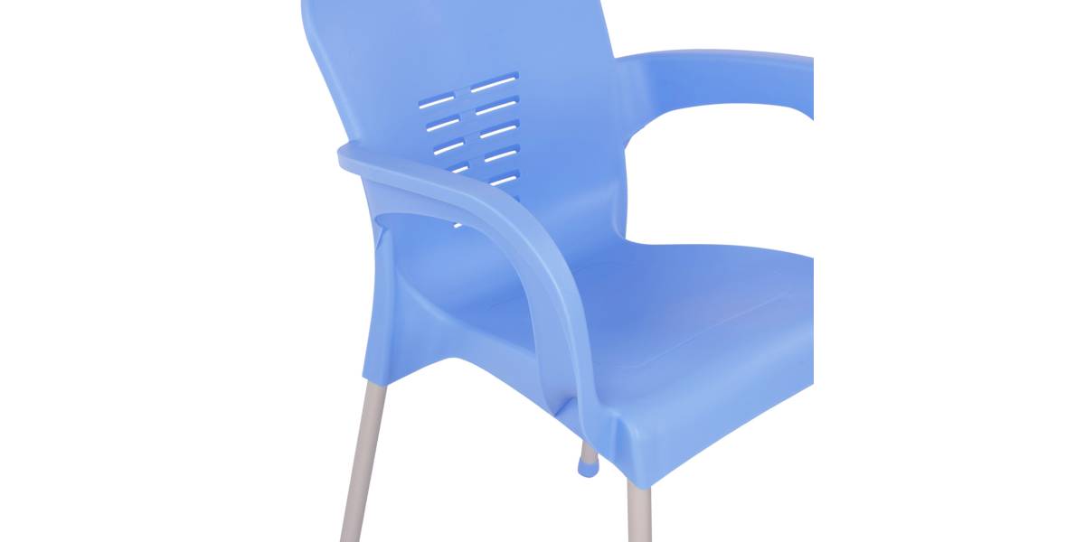 ΠΟΛΥΘΡΟΝΑ ΠΟΛΥΠΡΟΠΥΛΕΝΙΟΥ KAREK HM5592.08 ΧΡΩΜΑ ΜΠΛΕ ΜΕ ΠΟΔΙ ΑΛΟΥΜΙΝΙΟΥ 59x58x81Y εκ.