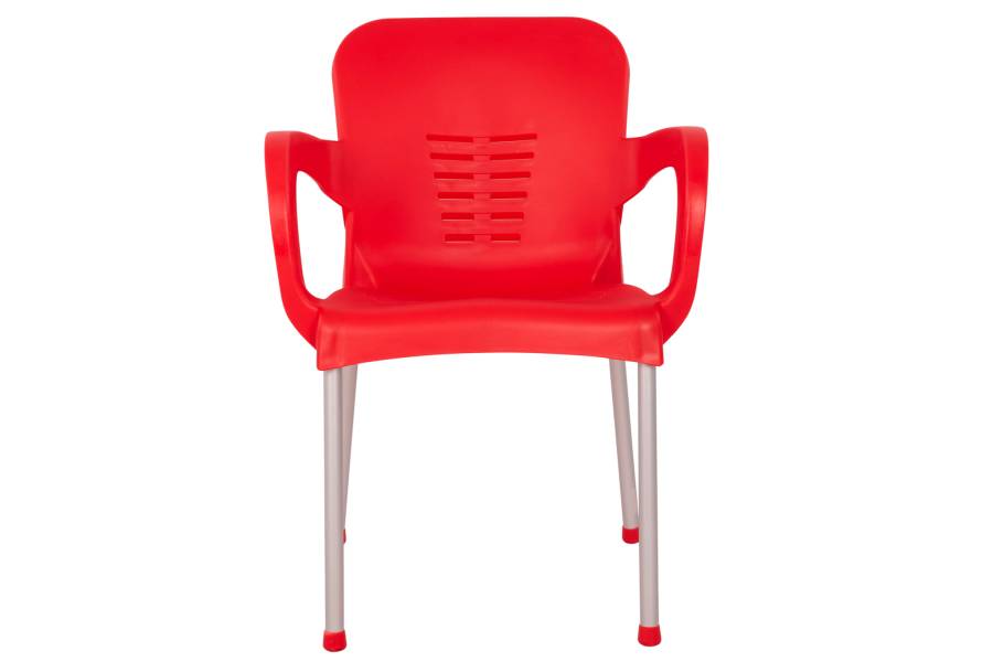 ΠΟΛΥΘΡΟΝΑ ΠΟΛΥΠΡΟΠΥΛΕΝΙΟΥ KAREK HM5592.04 ΧΡΩΜΑ ΚΟΚΚΙΝΟ ΜΕ ΠΟΔΙ ΑΛΟΥΜΙΝΙΟΥ 59x58x81Y εκ.