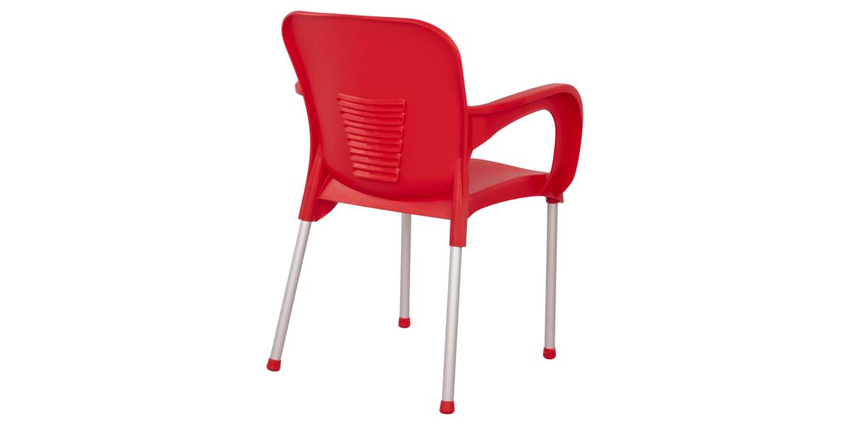 ΠΟΛΥΘΡΟΝΑ ΠΟΛΥΠΡΟΠΥΛΕΝΙΟΥ KAREK HM5592.04 ΧΡΩΜΑ ΚΟΚΚΙΝΟ ΜΕ ΠΟΔΙ ΑΛΟΥΜΙΝΙΟΥ 59x58x81Y εκ.