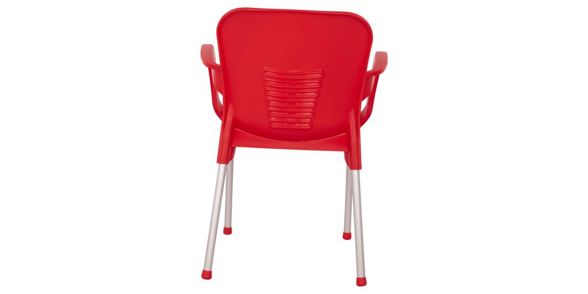 ΠΟΛΥΘΡΟΝΑ ΠΟΛΥΠΡΟΠΥΛΕΝΙΟΥ KAREK HM5592.04 ΧΡΩΜΑ ΚΟΚΚΙΝΟ ΜΕ ΠΟΔΙ ΑΛΟΥΜΙΝΙΟΥ 59x58x81Y εκ.
