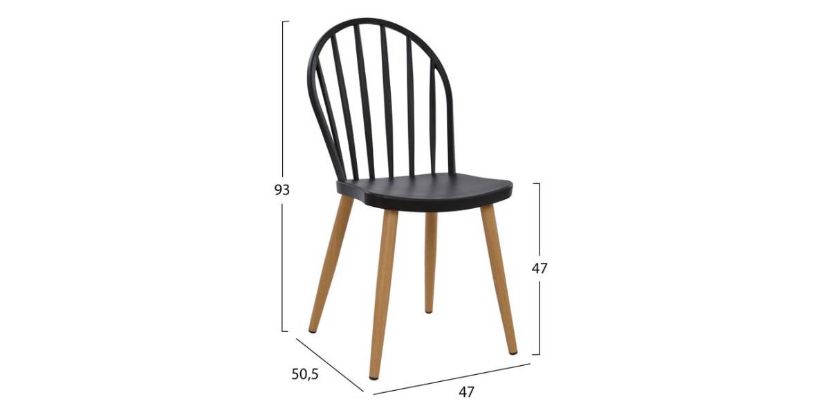 ΣΕΤ 5 ΤΜΧ ΤΡΑΠΕΖΙ 110x70x76 cm SONAMA ΜΕ ΜΑΥΡΑ ΠΟΔΙΑ & ΚΑΡΕΚΛΕΣ ΠΟΛΥΠΡΟΠΥΛΕΝΙΟΥ ΜΑΥΡΕΣ HM11010