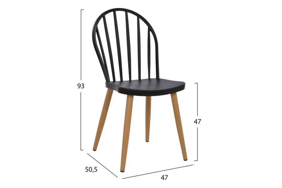 ΣΕΤ 5 ΤΜΧ ΤΡΑΠΕΖΙ 110x70x76 cm SONAMA ΜΕ ΜΑΥΡΑ ΠΟΔΙΑ & ΚΑΡΕΚΛΕΣ ΠΟΛΥΠΡΟΠΥΛΕΝΙΟΥ ΜΑΥΡΕΣ HM11010