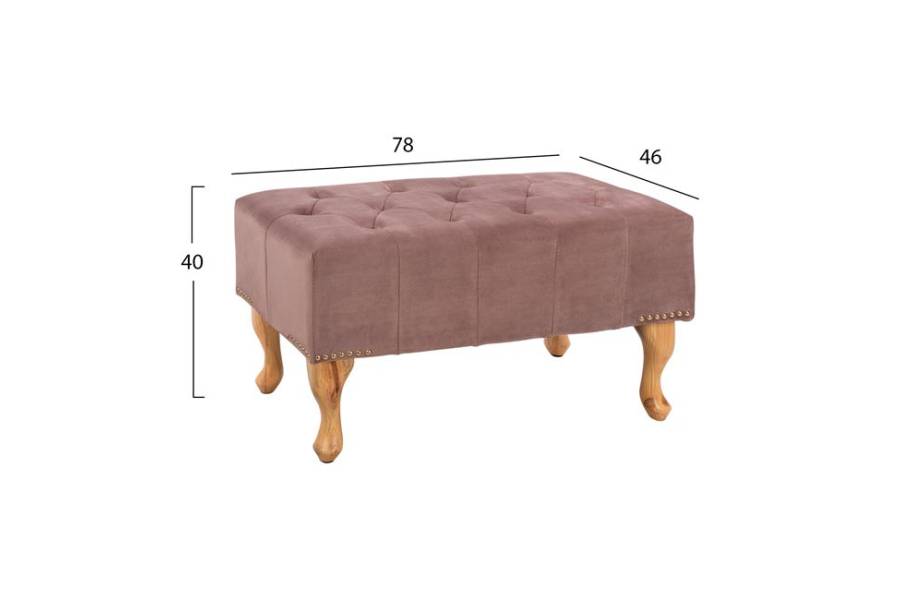 ΤΑΜΠΟΥΡΕ T.CHESTERFIELD EMMA HM226.05 ΣΑΠΙΟ ΜΗΛΟ ΒΕΛΟΥΔΟ-ΠΟΔΙΑ ΣΕ ΦΥΣΙΚΟ 78x46x40Y