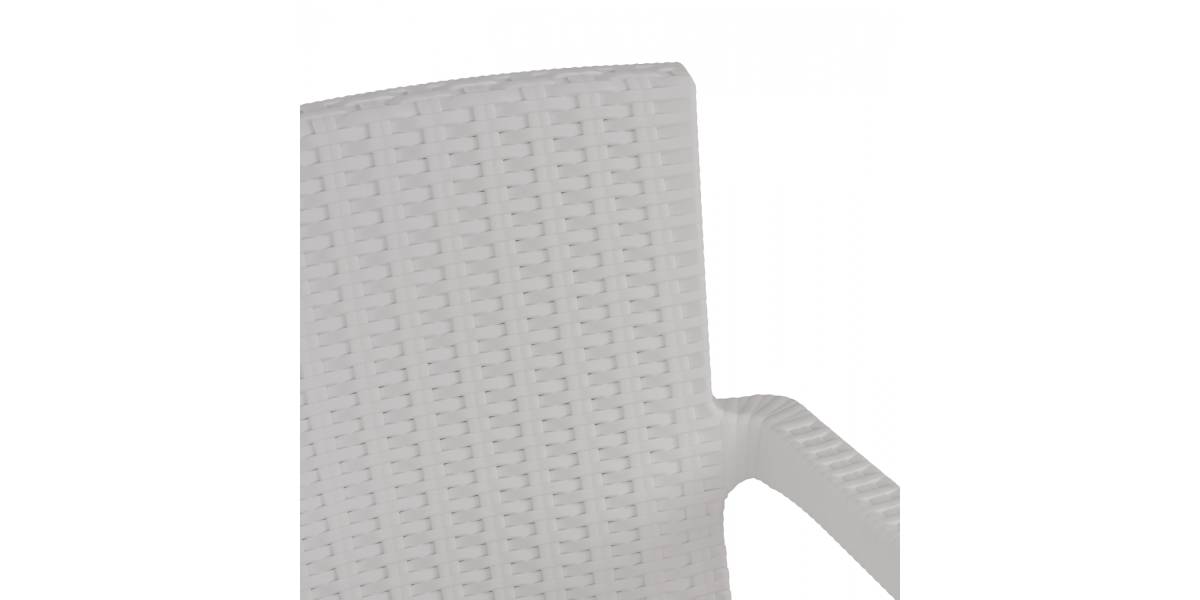 ΠΟΛΥΘΡΟΝΑ ΠΟΛΥΠΡΟΠΥΛΕΝΙΟΥ RATTAN HM5590.04 ΧΡΩΜΑ ΛΕΥΚΟ 58x55x87 cm.