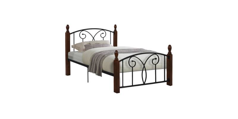 ΚΡΕΒΑΤΙ SUZIE ΜΕΤΑΛΛΟ ΞΥΛΟ ΜΟΝΟ ΣΤΡΩΜΑ 90x190 εκ. HM389