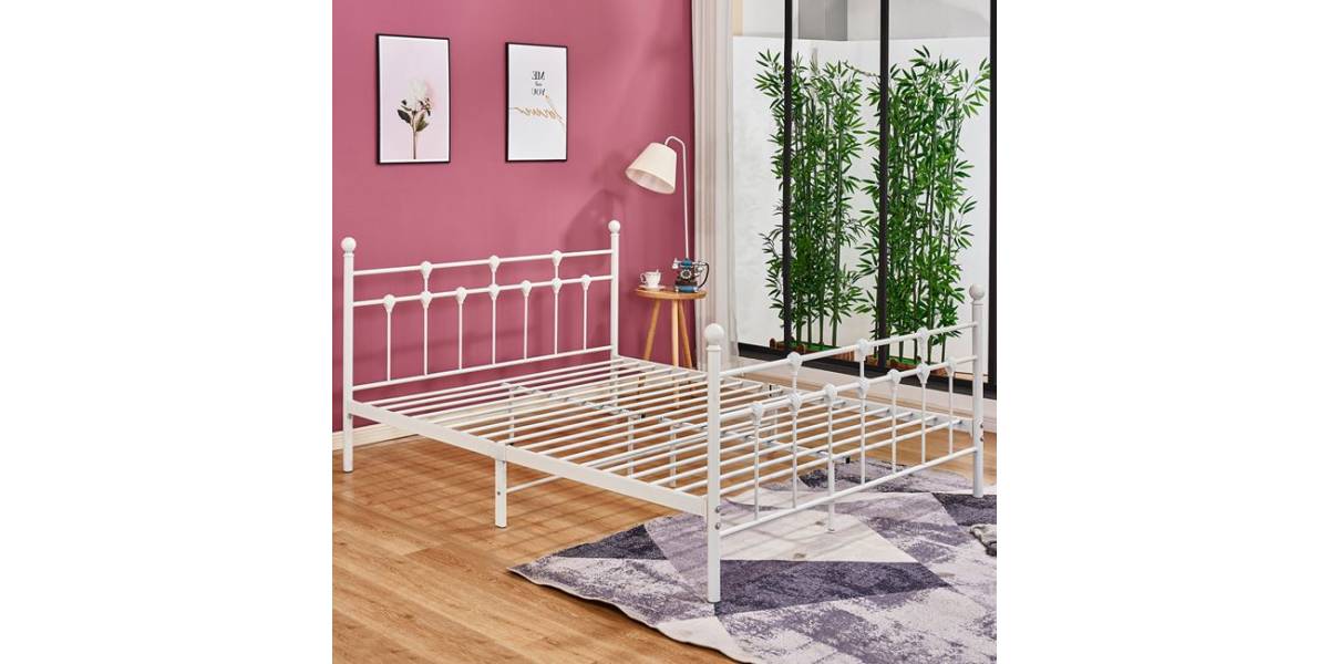 ΚΡΕΒΑΤΙ ΜΕΤΑΛΛΙΚΟ JACINDA 150x200 εκ. ΛΕΥΚΟ ΧΡΩΜΑ HM575.02
